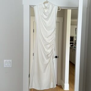 Anthropologie ivory midi dress